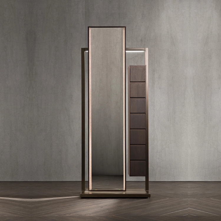 Напольное зеркало с вешалкой и ящиками CONTINUUM от Natevo