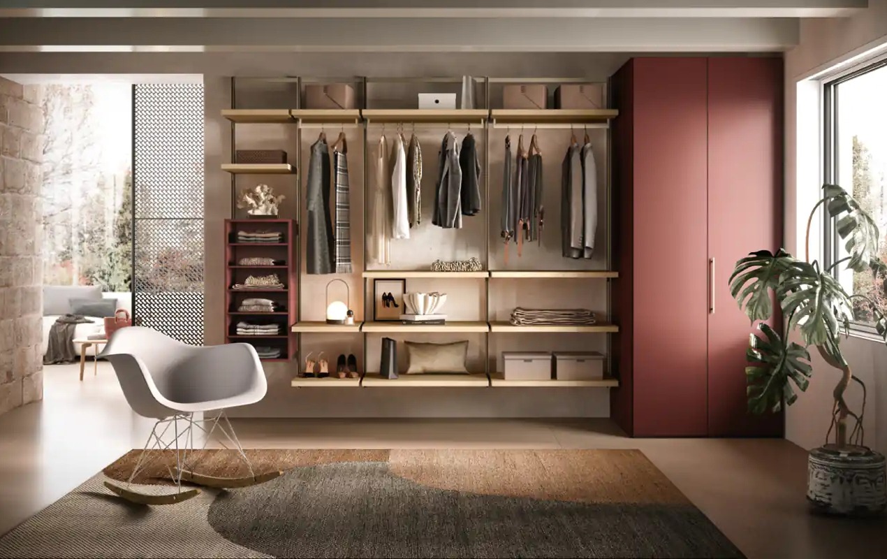 Гардеробные системы OMNIA Cabina Sospese a Parete от Moretti Compact