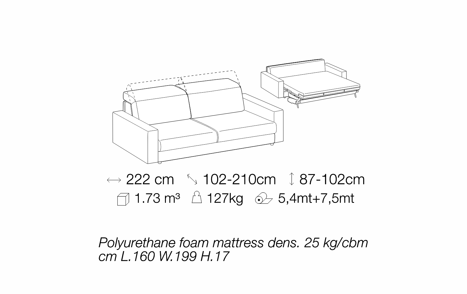 Диван - кровать BARBADOS от LeComfort (в 2-х отделках)
