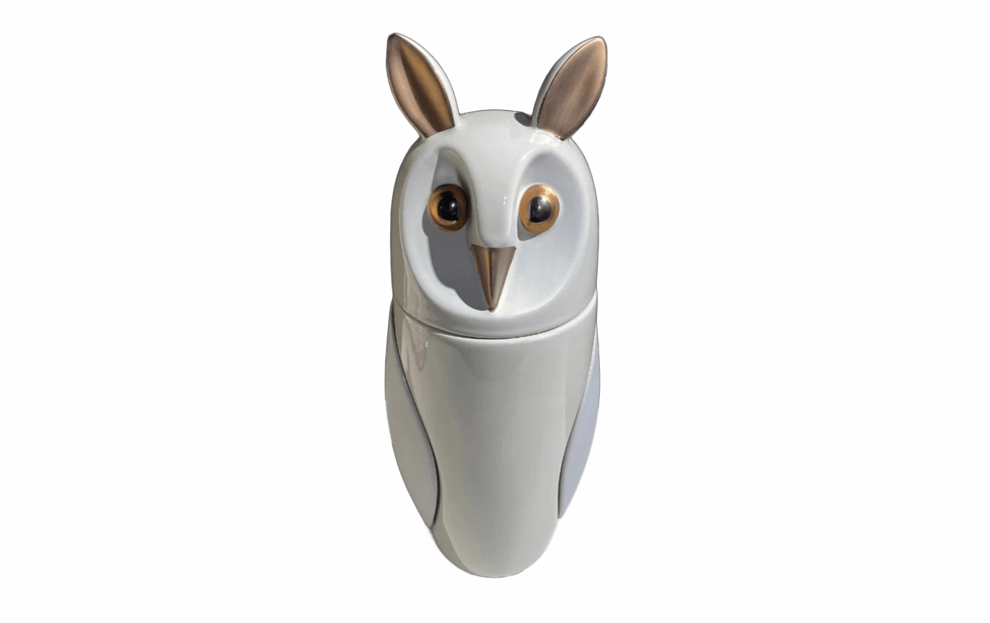 Статуэтка, ваза OWL GLOSSY LIGHT GREY от Bosa