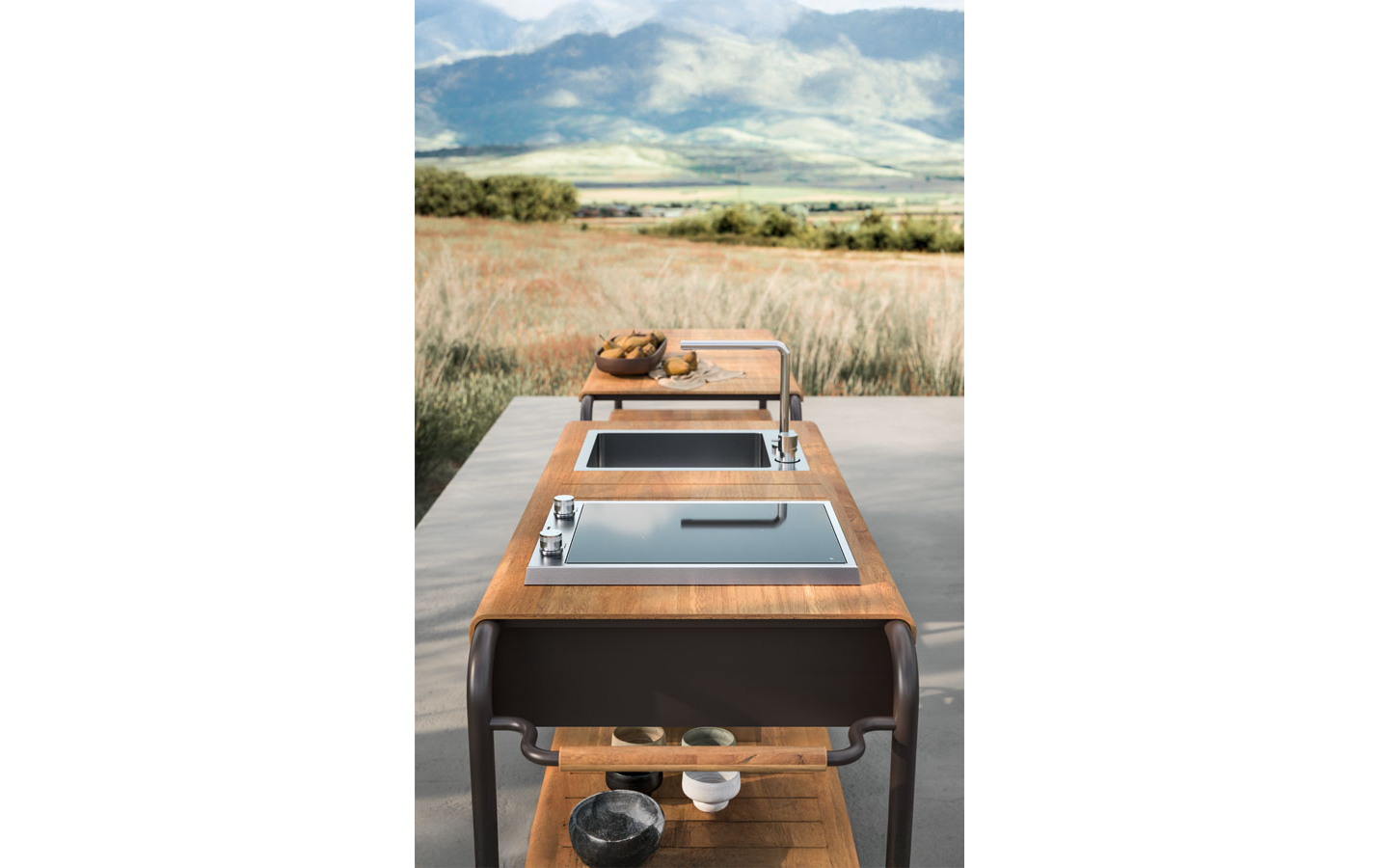 Уличная модульная кухня для сада PORTO от Pianca