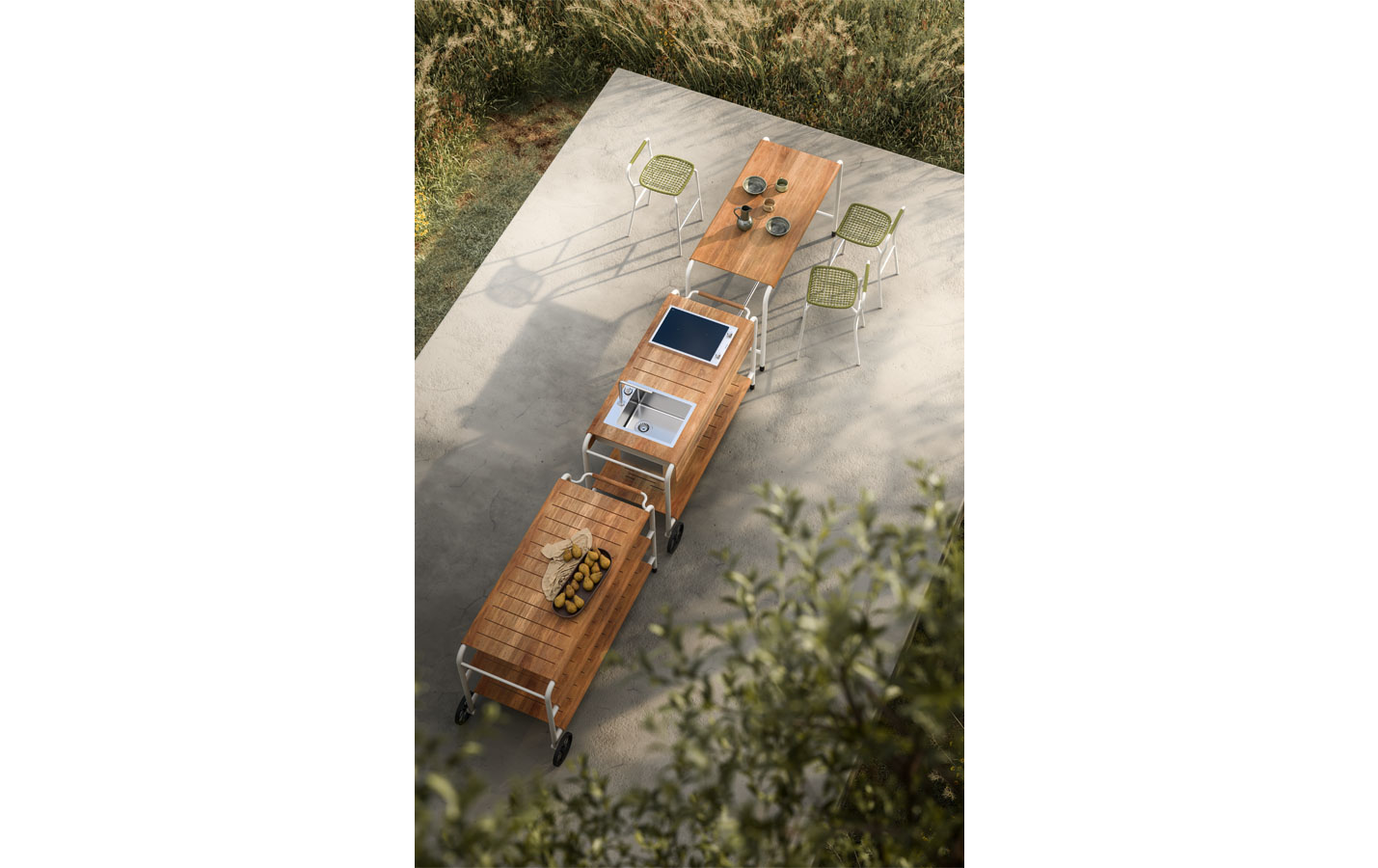 Уличная модульная кухня для сада PORTO от Pianca