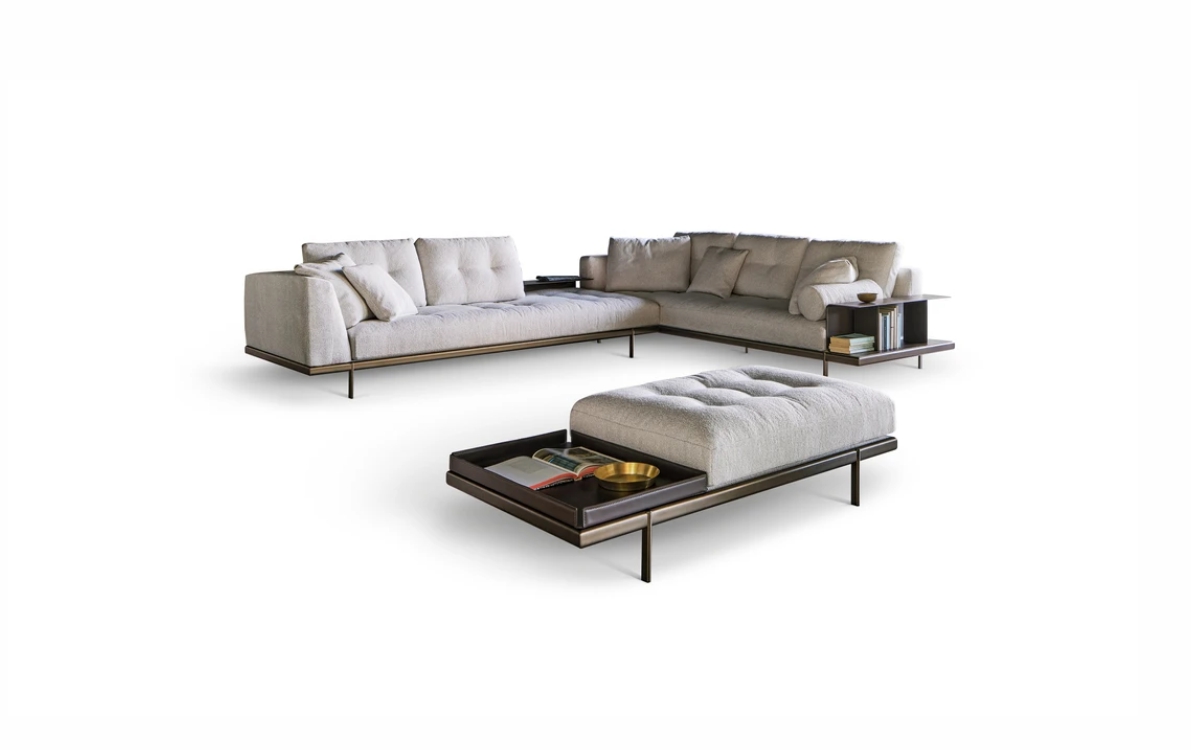  Диван модульный MAXIMILLIAN от Bonaldo со столиком-пуфом