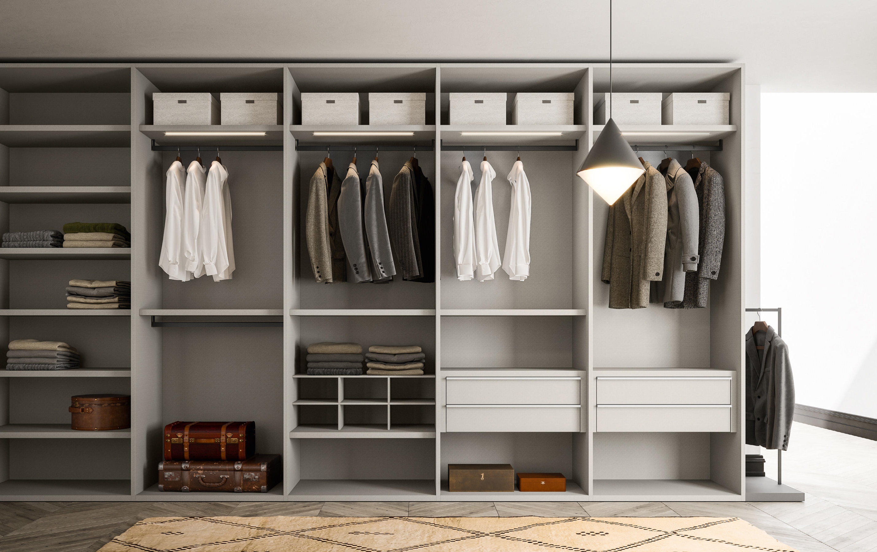 Гардеробные системы FREE от Zalf