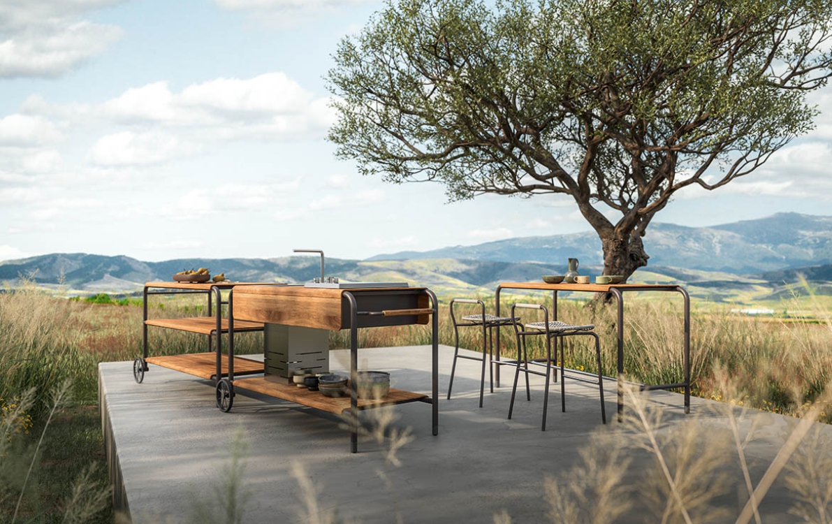 Уличная модульная кухня для сада PORTO от Pianca