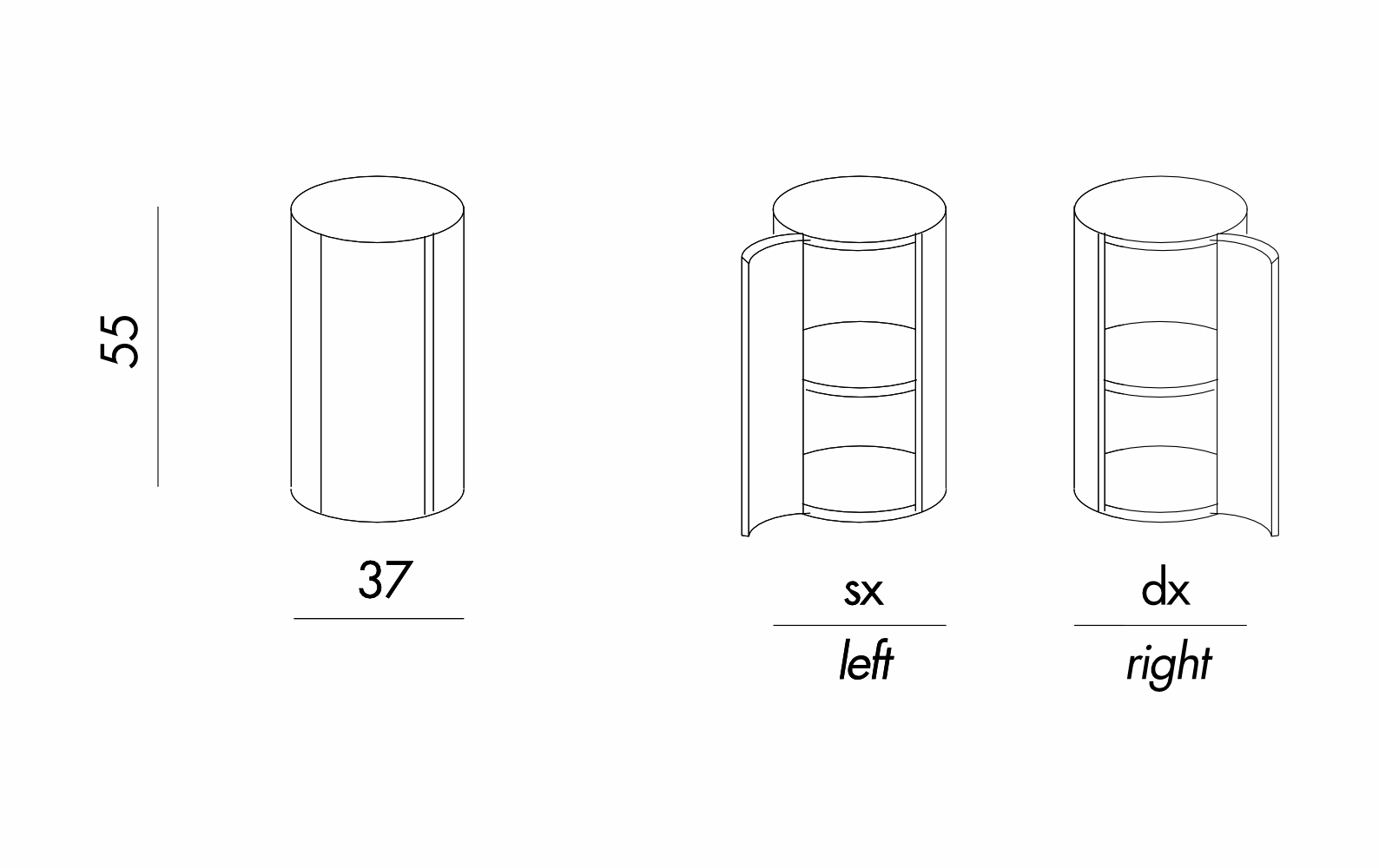Прикроватная тумба GONG DUE от Meridiani
