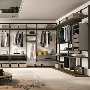 Гардеробные системы OMNIA Cabina Sospese a Parete от Moretti Compact
