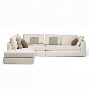 Комфортный итальянский модульный диван PHOENIX; серая ткань; 310 х 97/120 х 77 см
