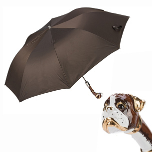 Зонт складной с ручкой в ​​виде боксера 64-oxf-17-k22 от Pasotti