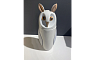 Статуэтка, ваза OWL GLOSSY LIGHT GREY от Bosa