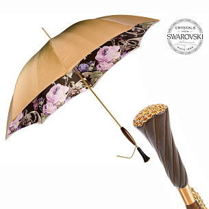 Зонт от Pasotti, двойная ткань, ручка с кристаллами Swarovski®
