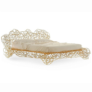 Кровать ручной работы с золотым покрытием CORALLO от Edra