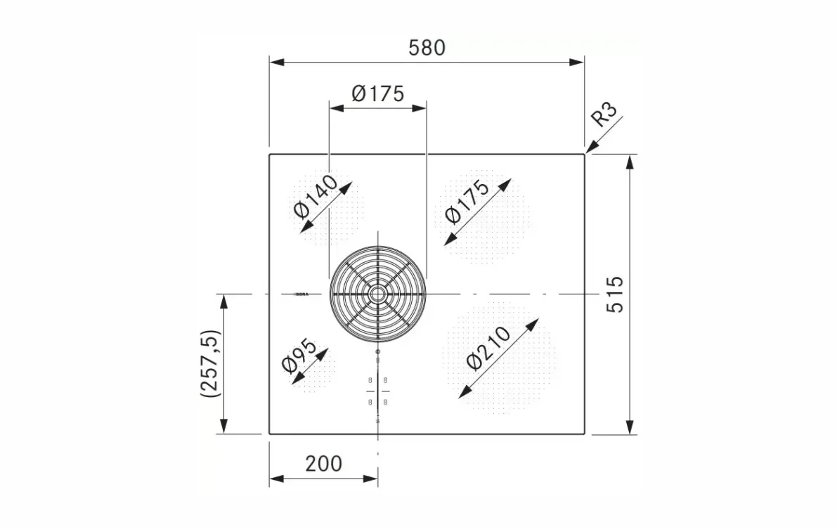 Варочная индукционная панель с вытяжкой BORA PURSU