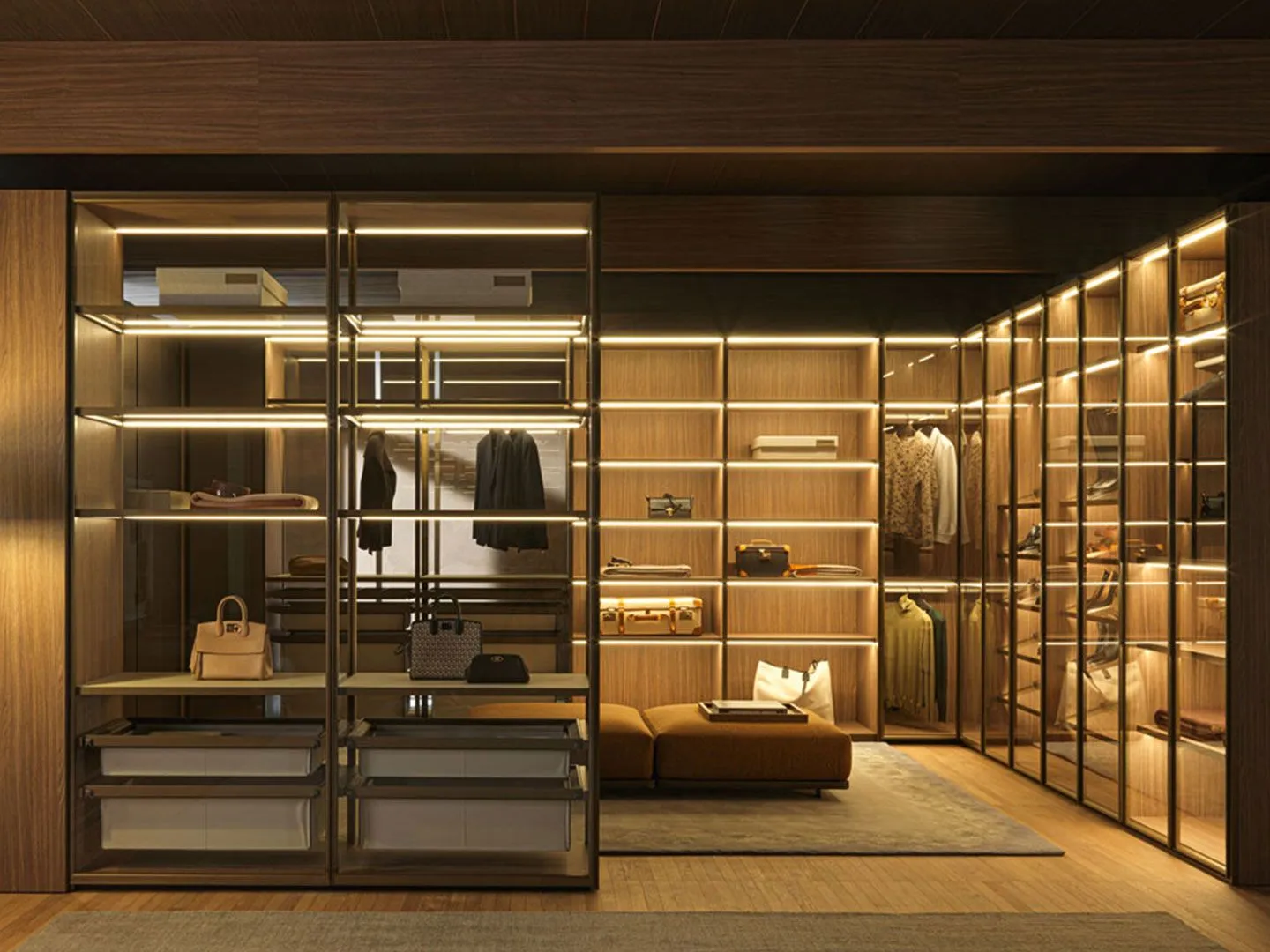 Гардеробная система GLISS MASTER Glass от Molteni & C