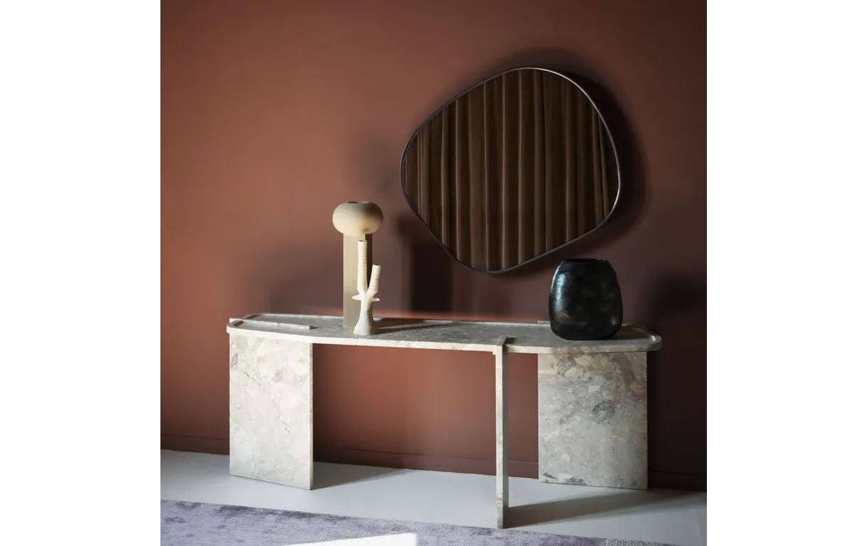 Зеркало FLUID от Baxter с кожаным обрамлением