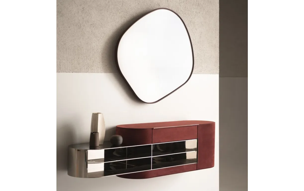 Зеркало FLUID от Baxter с кожаным обрамлением