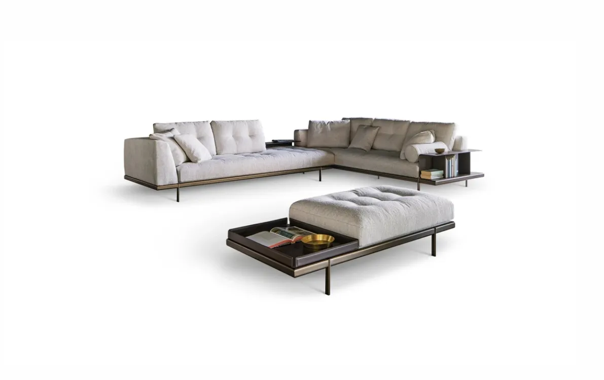  Диван модульный MAXIMILLIAN от Bonaldo со столиком-пуфом