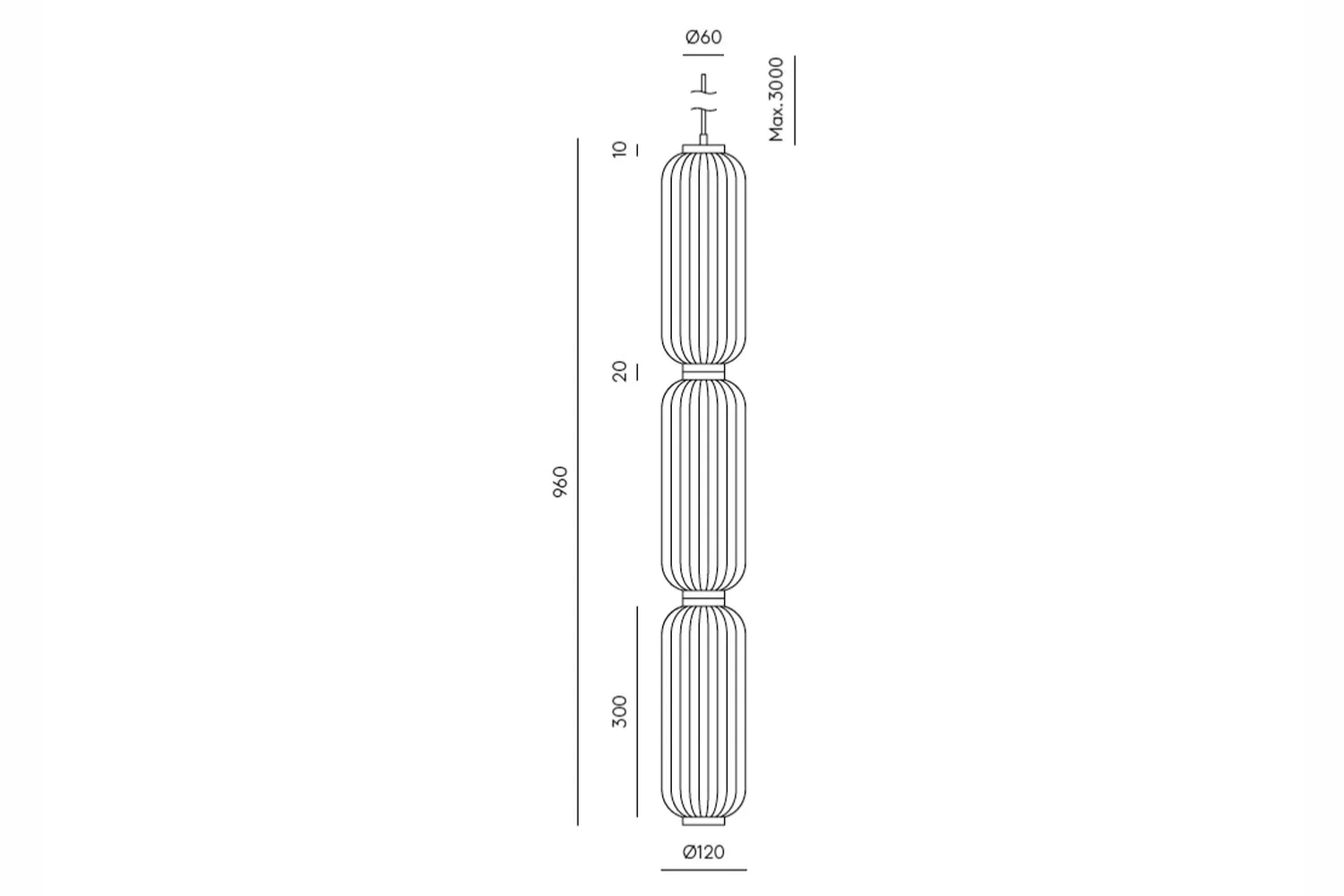 Подвесной светильник ELMA от Aromas Del Campo