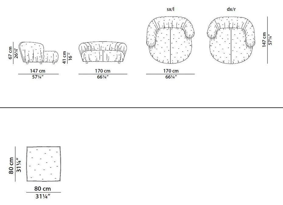 Кушетка ORTIGIA от Baxter