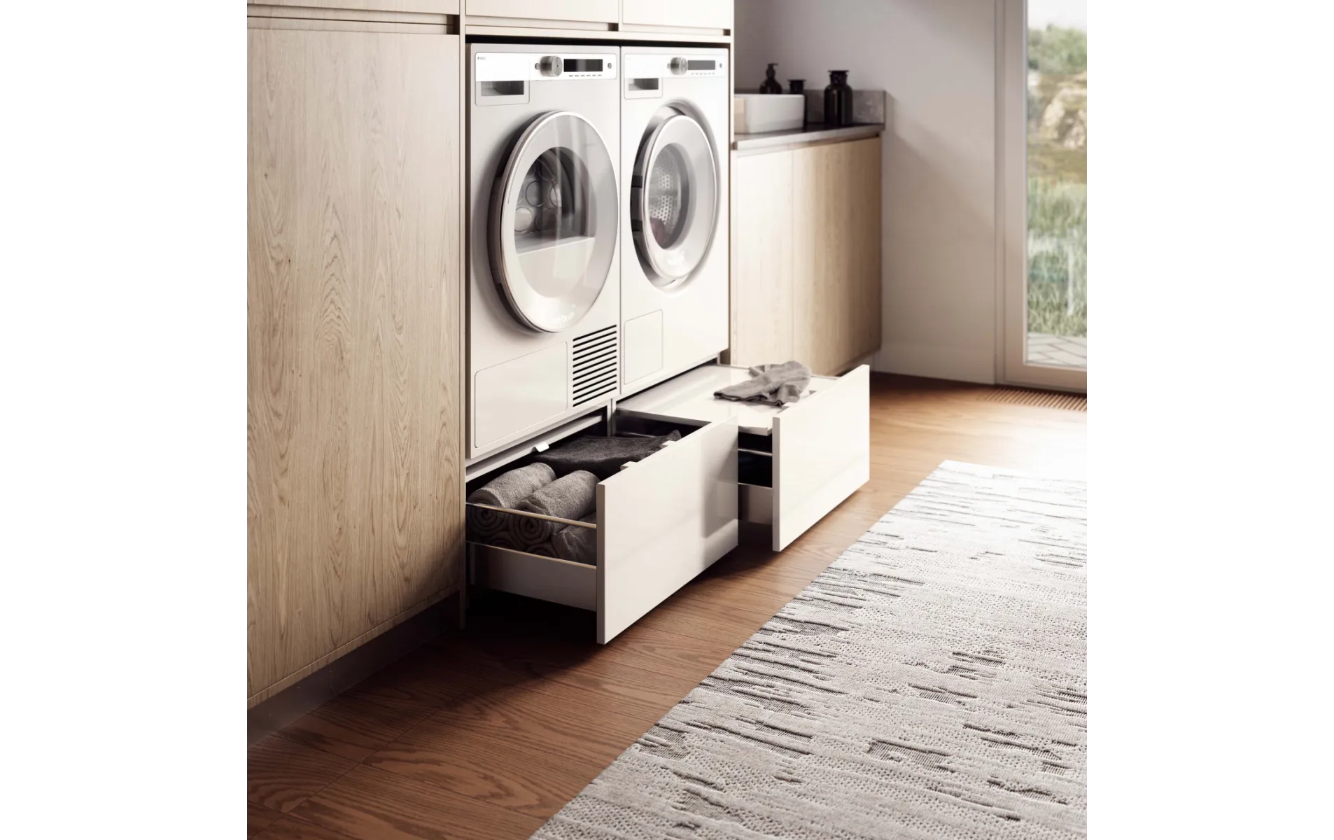 Напольный ящик с выдвижной полкой ASKO HPS5323W