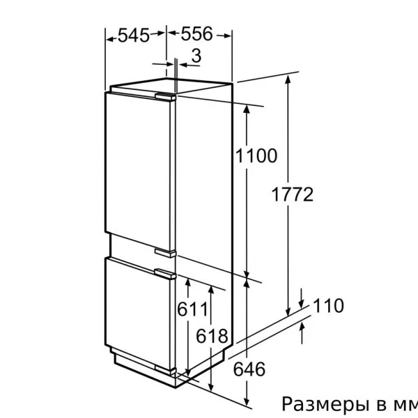 Встраиваемый двухкамерный холодильник Siemens KI39FP60RU
